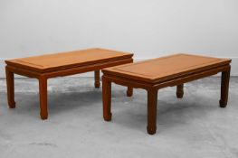 A pair of Chinese low tables,