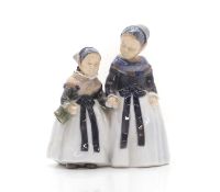A Royal Copenhagen figure of two children,