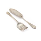 A pair of Victorian silver fish servers,