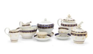 A collection of English Flight & Barr porcelain teawares,
