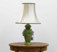 A porcelain table lamp,