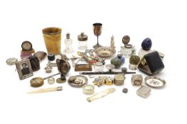 A collection of silver and plated ware,
