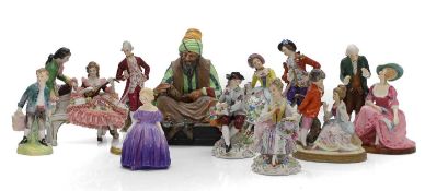 A pair of Sitzendorf figures,
