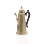 An Edwardian silver chocolate pot,