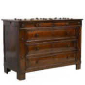 A Dutch walnut commode,