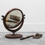 A Victorian painted hardwood truncheon,