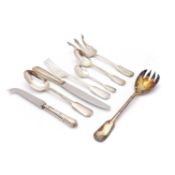 A twelve-person silver-plated canteen of flatware,