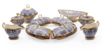 A Flight Barr & Barr Worcester porcelain part 'Royal Lily' pattern dinner service,