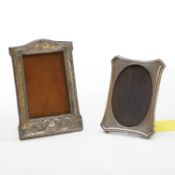 Two Edwardian silver photograph frames,