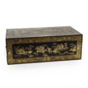 A Chinese gilt lacquered writing box,