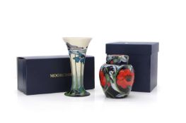 Two Moorcroft pottery vases,