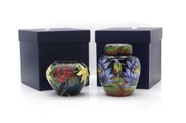 Two Moorcroft pottery vases,