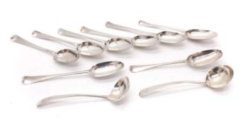 A collection of Irish silver spoons,