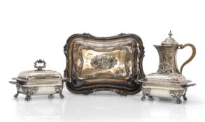 A Georgian silver coffee pot,