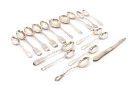 A small quantity of silver flatware,