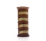 A treen spice tower,