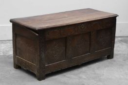 An oak coffer,