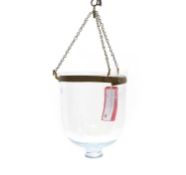 A Regency-style glass bell lantern,