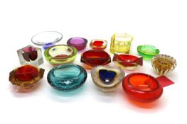 A large group of Murano glass bowls,