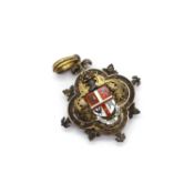 A silver-gilt and enamel Mayor's medal,