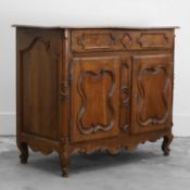 A French walnut commode,