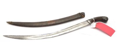 A Turkish or Indian Shamshir sword,