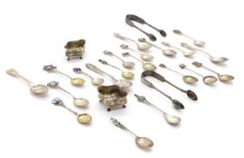 A collection of silver spoons,