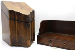 A George III mahogany knife box,