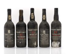 A selection of Vintage and crusted Ports,