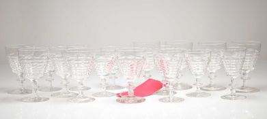 A collection of port glasses,
