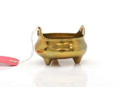 A Chinese gilt bronze censer,