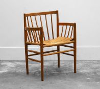 A Jorgen Baekmark oak lounge chair,