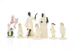 Two Minton porcelain and bronzed figures,