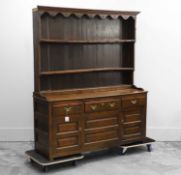 A George III oak dresser,