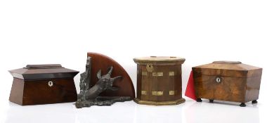 A group of tea caddies,