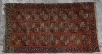 A Turkmen Tekke wool rug,