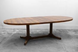 § A Danish rosewood extending dining table,