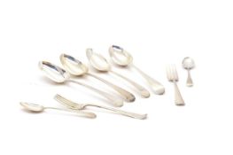 A collection of silver cutlery,