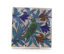 An Iznik-style glazed stoneware tile,