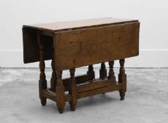 An oak gate leg table,