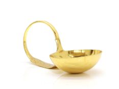 A silver ladle