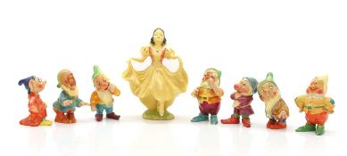 A set of Wade Heath Snow White and the Seven Dwarves figures,