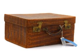 A Victorian crocodile leather case