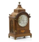 An Edwardian mahogany cased bracket clock,