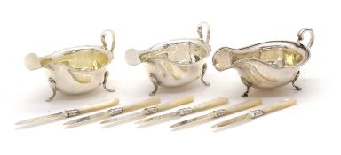 A group of silver items,
