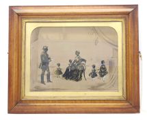 A Victorian family silhouette group,