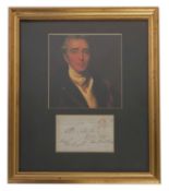 Signed letter from the Duke of Wellington,