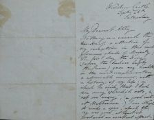Wellington (Duke of). Autograph letter signed: