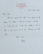 Francis CRICK SIGNED: Nobel Prize lecture: on the genetic code.