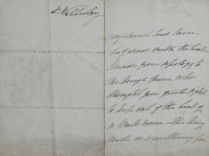 Wellington (Duke of). Autograph letter signed;
